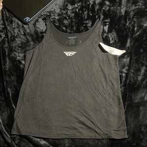 Black Fly Racing Tank Top with Scoop Neckline